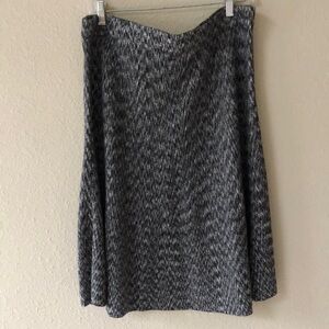 NIC+ZOE Gray A-Line Knit Midi Skirt Size XL